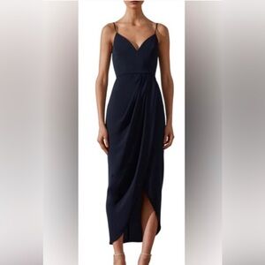 Shona Joy Core Cocktail Dress in Navy. Size 2